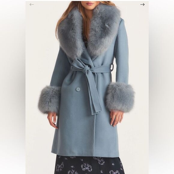 LoveShackFancy Jackets & Blazers - Havilina Wool Coat, Blue